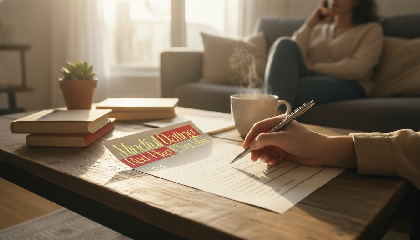 Printable Mindful Dating Checklist for Red Flags & Boundaries