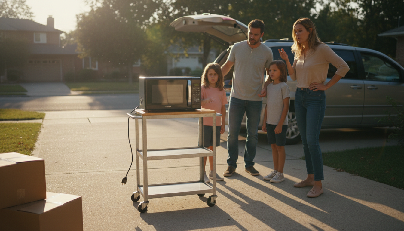 Microwave on a 3-Tier Cart Shelf: Will It Fit?